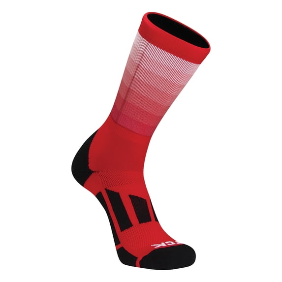 TCK Sublimated Fade Basketball Socks (Scarlet Red, Small)