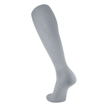 TCK TS All Sport Polyester Baseball Football Soccer Volleyball Tube Sock (Gray, XS)