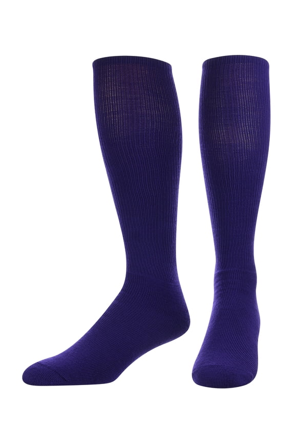 TS All Sport Polyester Baseball Football Soccer Volleyball Tube Sock (Purple, Large)