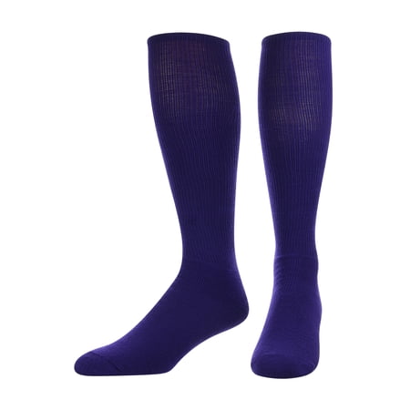 TCK TS All Sport Polyester Baseball Football Soccer Volleyball Tube Sock (Purple, Small)