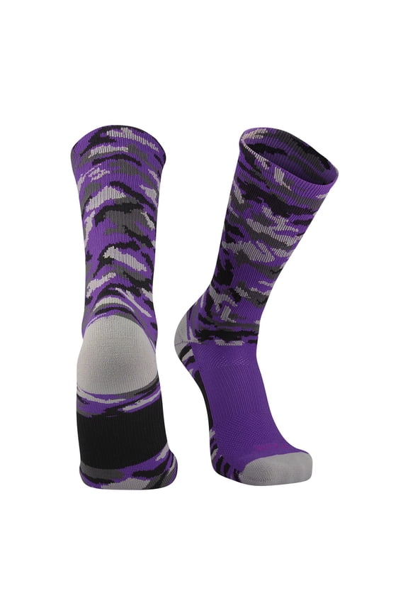 Woodland Camo Crew Socks - Purple Camo