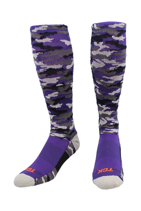 Woodland Camo Knee High Socks - Purple Camo