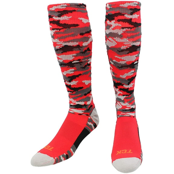 TCK Woodland Camo Knee High Socks - Red Camo