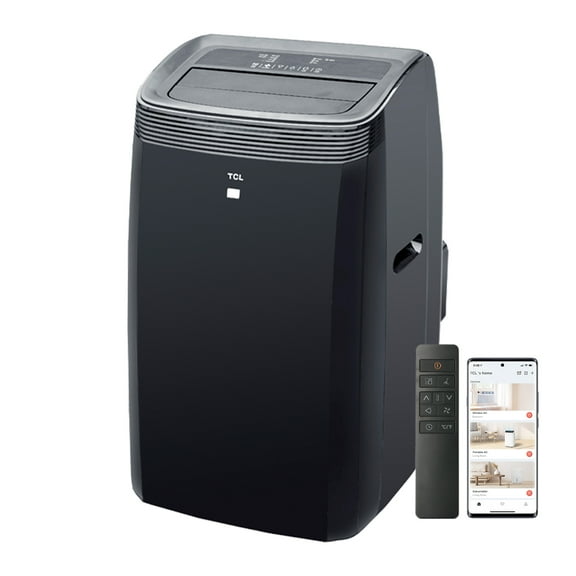 TCL 10,000 BTU 450 Sq. Ft. Smart Portable Air Conditioner with Fan & Dehumidifier (Black) - 3-in-1 Design, Operates Quietly, Energy Efficient - W10P95-B5