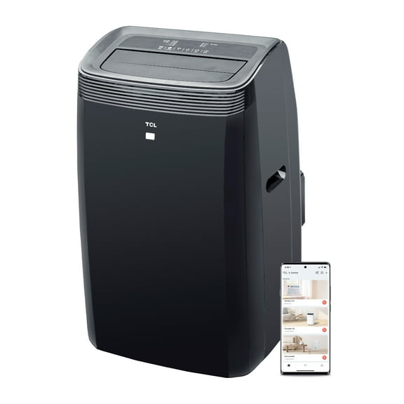 TCL 10,000 BTU SACC Portable Air Conditioner and Heater, Black, All-Season Comfort, Smart Heating, NEW, W10PH95-B
