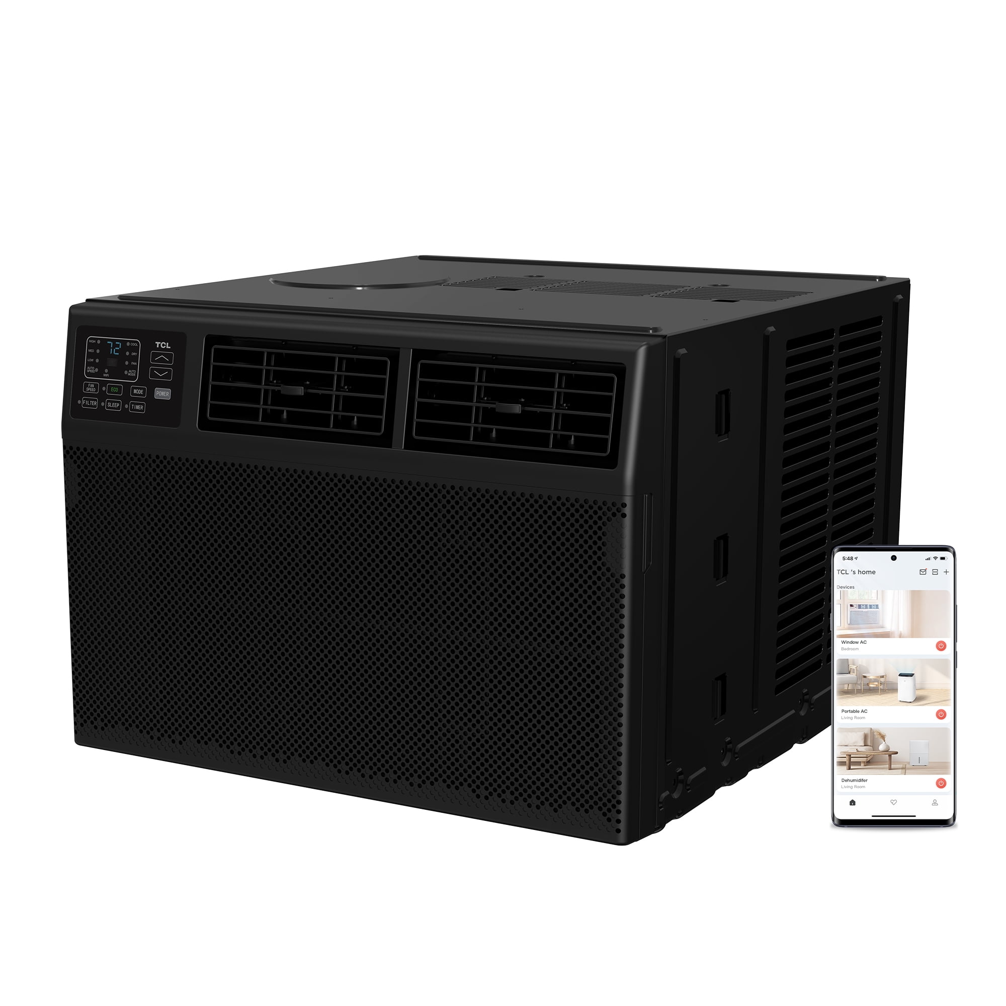 TCL 10,000 BTU Smart Window Air Conditioner, Black, W10W9E2-B3 ...