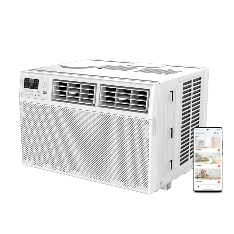 Air Conditioner 10000 BTU Turbo Fast Cooling AC Unit Remote/App Control,  Flexible Window Opening(T Design Install Kit), 24H Timer, Washable Filter,  10,000, White 