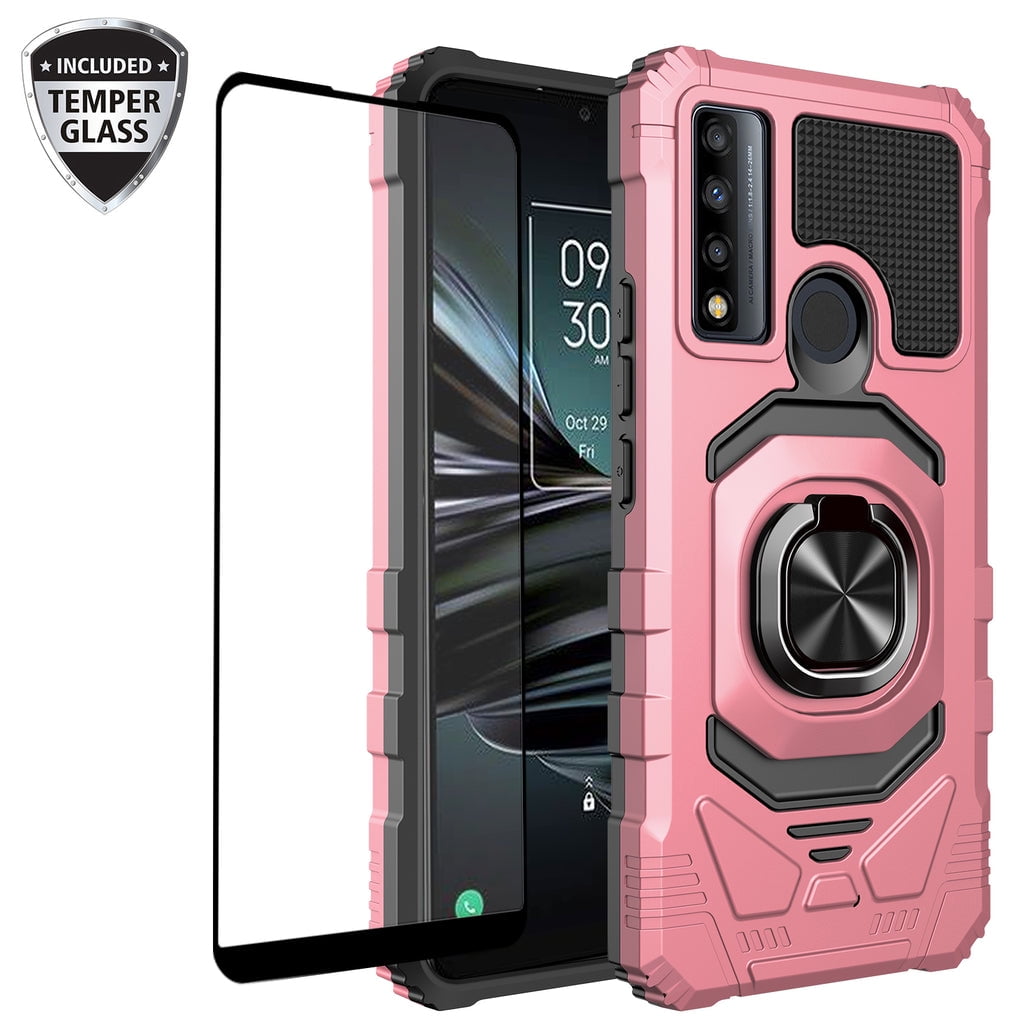 Custodia + Pellicola Vetro Temperato Per TCL 50 5G - Cover Morbida TPU Antiurto - 2 In 1 - 2