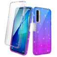 thumbnail image 1 of TCL 20S Case With Built-in Screen Protector, Rosebono Hybrid Glitter Sparkle Transparent Colorful Gradient TPU Cover Case For TCL 20S (Blue/Purple), 1 of 5