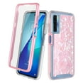 thumbnail image 1 of TCL 20S Case With Built-in Screen Protector, Rosebono Hybrid Graphic Design Pattern Hard Back Pannel Cover Case For TCL 20S (Pink Shell), 1 of 5