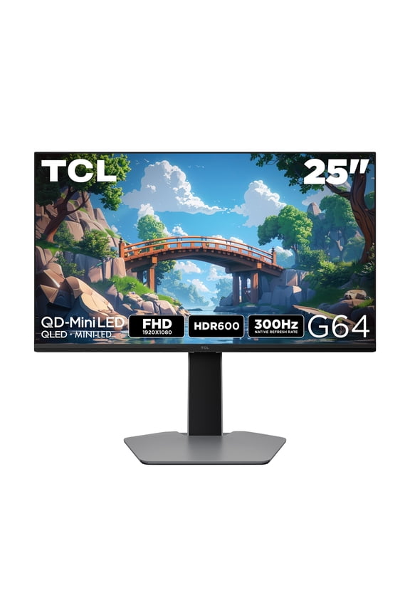 25 G64 Series FHD HDR QD-Mini LED Gaming Monitor, 300Hz Refresh Rate, LD180 Precise Dimming Series, HDR600 Brightness, 1ms, AMD FreeSync - 25G64