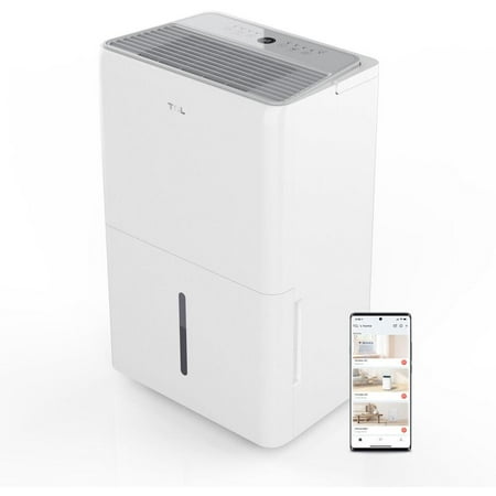 TCL - 25 Pint Smart Dehumidifier - White