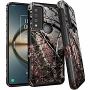 TCL 30 V 5G Dual-Layer Holster Case with Kickstand