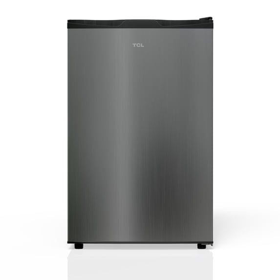 TCL 4.5 Cu. Ft. Compact Single Door Refrigerator in Silver, TRM45S4AV