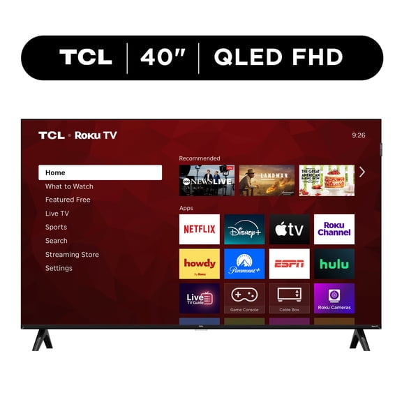 TCL 40 Class Q32L Series 1080P FHD QLED Smart Roku TV (New 2026) - High Brightness LED Backlight, Motion Rate 120, Dual-Band Wi-Fi, Free Live TV - 40Q32L