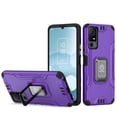 thumbnail image 1 of For TCL 40 XL Tough Metallic Hybrid Ring Kicstand + Screen Protector, Military Grade Heavy Duty TPU Shockproof Rugged Cover ,Xpm Phone Case [ Purple ], 1 of 5