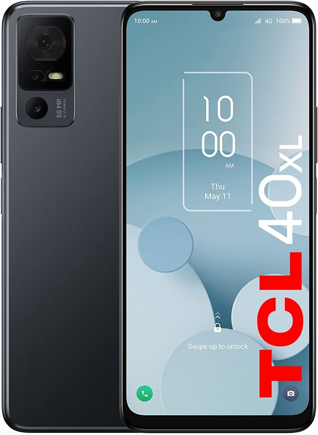 TCL 40XL Unlocked Phone, 4GB+128GB, 50MP Camera, 5000 mAh, Android