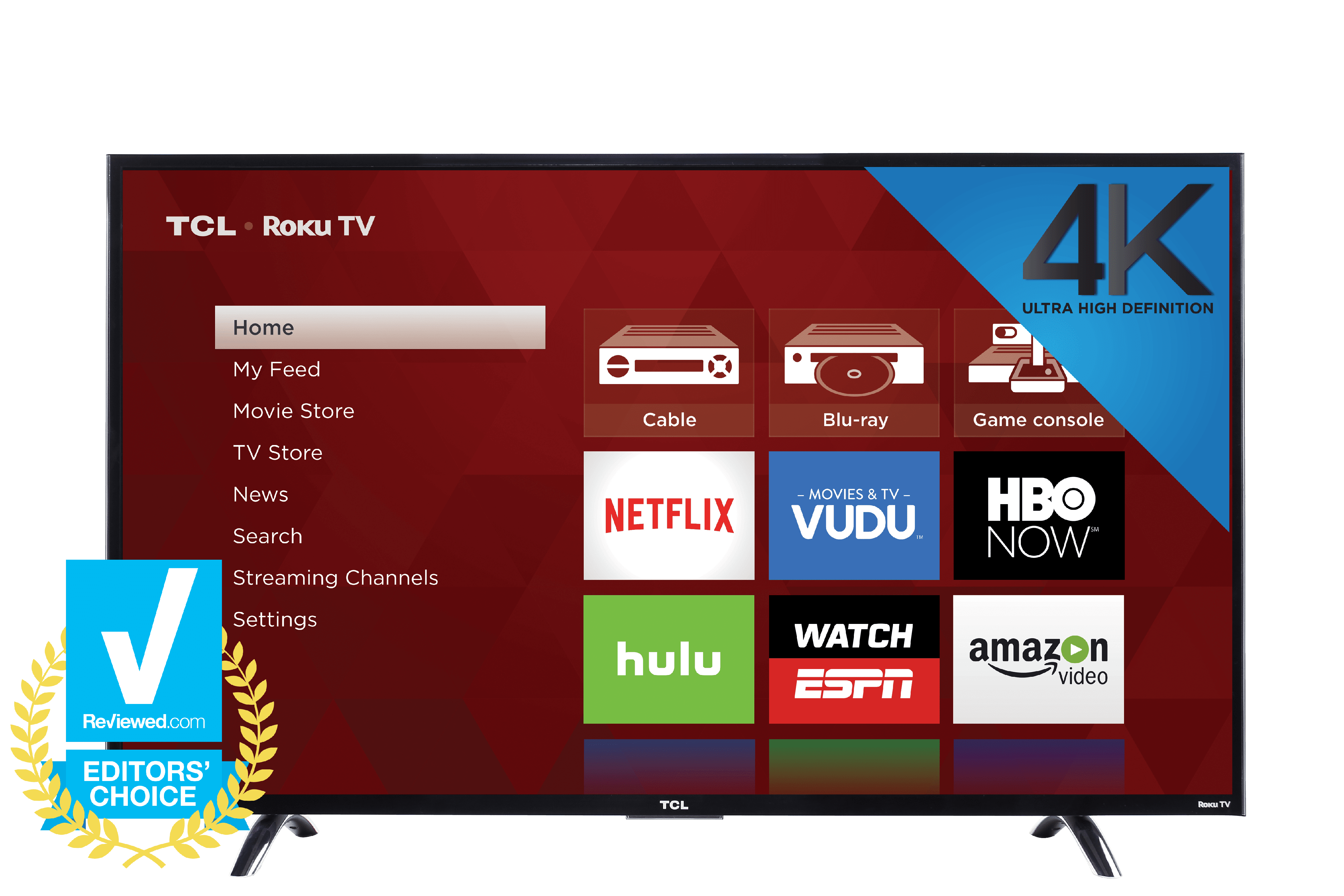 TCL 43" Class 4K (2160P) Smart Roku LED TV (43UP130)