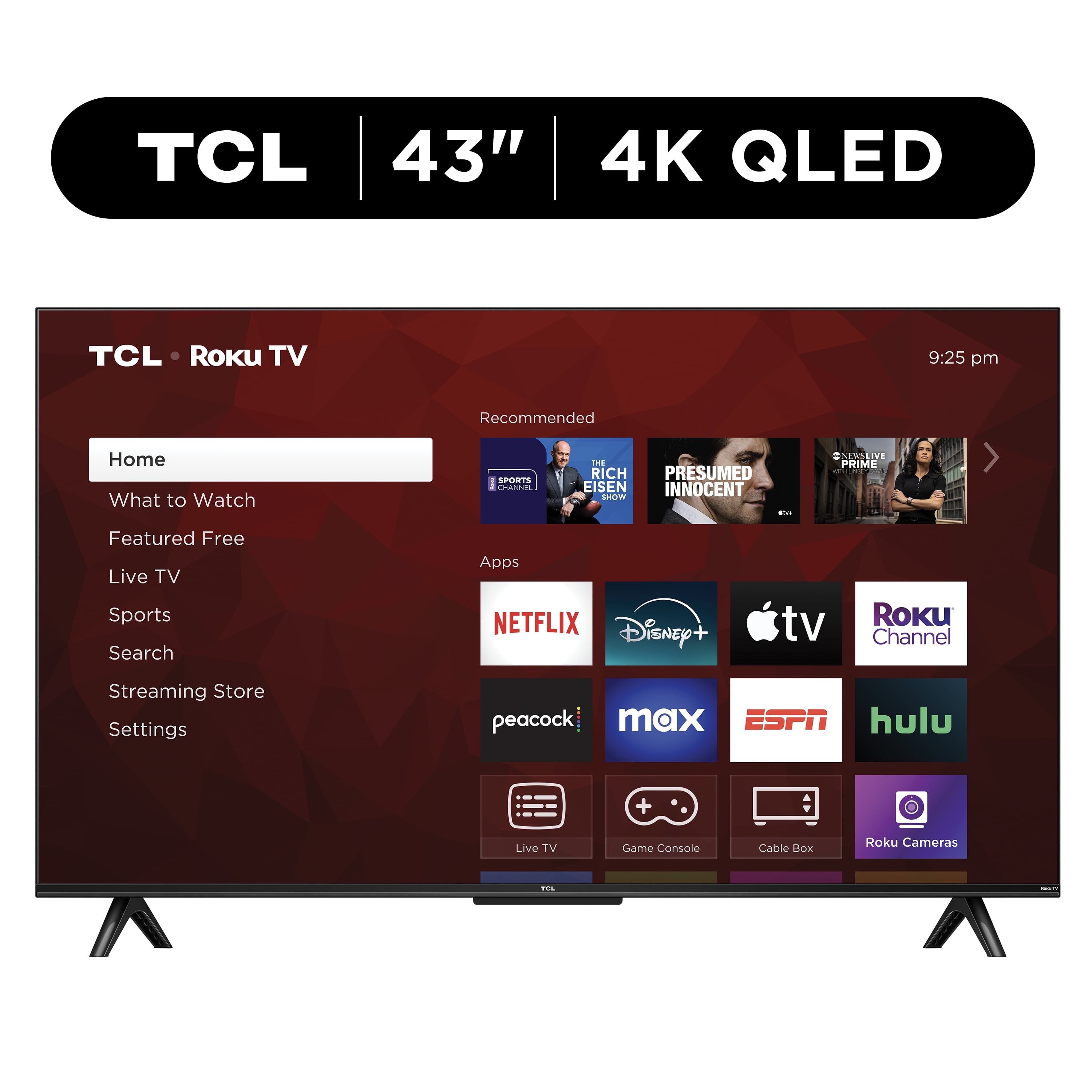 TCL 43” Class Q5 (43Q51BR) 4K UHD HDR QLED Smart TV with TCL 43” Class Q5 (43Q51BR) 4K UHD HDR QLED Smart TV with