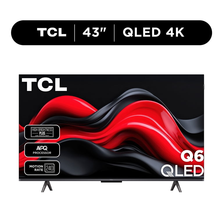 TCL 43” Class Q6 QLED 4K UHD HDR Smart Google TV (NEW 2024