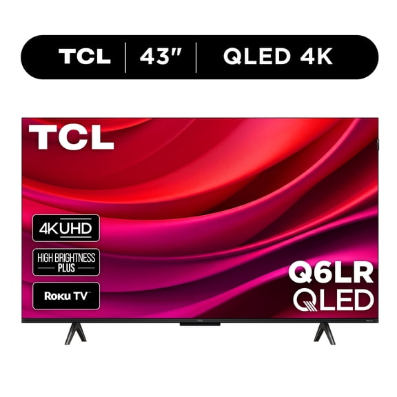 TCL 43 Class Q6LR Series QLED 4K UHD HDR Smart Roku TV (New 2026) - High Brightness+ LED Backlight, Auto Game Mode, Motion Rate 240 with MEMC, Voice Remote Control - 43Q6LR