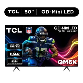 TCL 50" Class QM6K Series QD-Mini LED QLED 4K UHD HDR Smart Google TV (NEW 2025) - 144Hz, Dolby Atmos Onkyo Audio, Halo Control System - 50QM6K