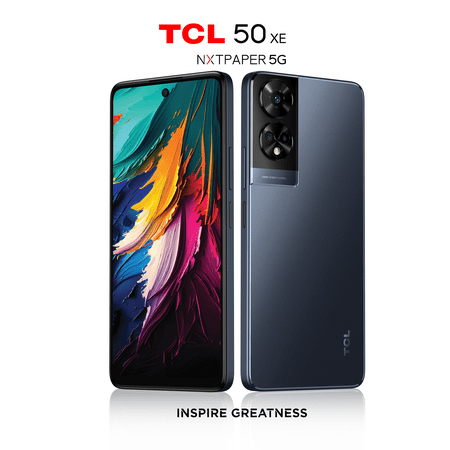 TCL 50 XE 5G (T614WS) GSM Unlocked Android Smartphone, 128GB, 4GB RAM, Single SIM, Blue