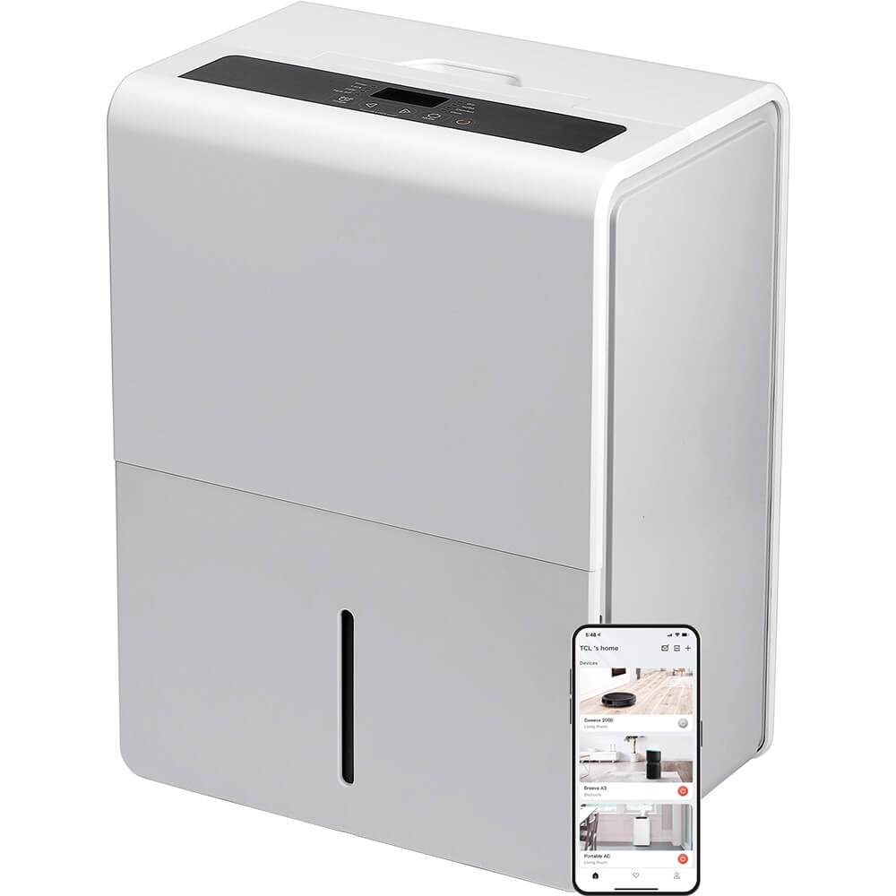 TCL 50 pt 4500 sq ft Dehumidifier in White - Smart Control, Energy Star Certified