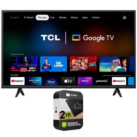 TCL 50S446 50 inch Class 4-Series 4K UHD HDR Smart Google TV Bundle with 2 YR CPS Enhanced Protection Pack