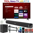 thumbnail image 1 of TCL 50S455 50" Class 4-Series 4K UHD HDR Smart Roku TV Bundle with Deco Gear Home Theater Soundbar with Subwoofer, Wall Mount Accessory Kit, 6FT 4K HDMI 2.0 Cables and More, 1 of 11