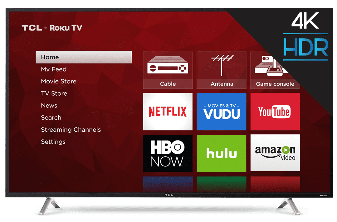 TCL 55S405 55 inch Roku 4K TV - Smart - 120 Hz - HDR - S-Series