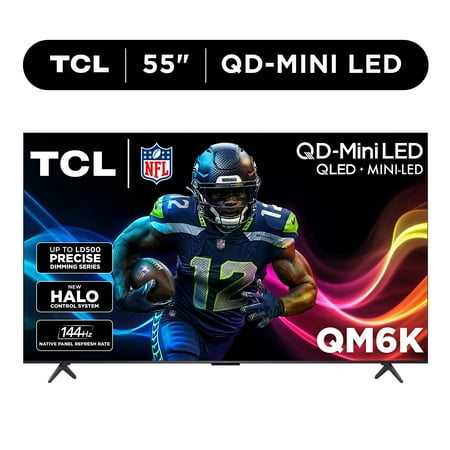 TCL - 55" QM6K Series 4K UHD HDR QD Mini LED Smart TV with Google TV (2025)