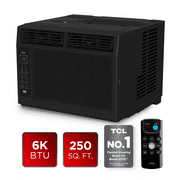 TCL 6000 BTU 6000 BTU DOE 250 sq ft Window-Mount Air Conditioners, Black