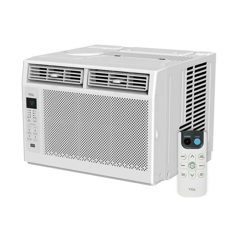 TCL 6 000 BTU Window Air Conditioner 250 sq. ft. LED Display Included Remote White W6W32