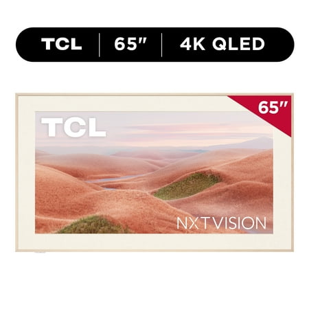 TCL - 65" Class NXTFRAME TV 4K QLED Smart Frame TV with Google TV and Flush Wall Mount (2024)