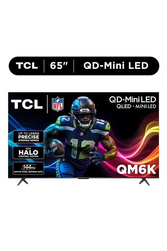 65" Class QM6K Series QD-Mini LED QLED 4K UHD HDR Smart Google TV (NEW 2025) - 144Hz, Dolby Atmos Onkyo Audio, Halo Control System - 65QM6K