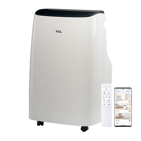 TCL - 300 Sq. Ft. 7,000 BTU 3-in-1 Smart Portable Air Conditioner - White
