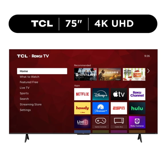 TCL 75 Class S55LR Series 4K HDR LED Smart Roku TV (New 2026) - High Brightness LED Backlight, Wide Color Gamut, Motion Rate 240, Game Accelerator 120, Auto Game Mode - 75S55LR