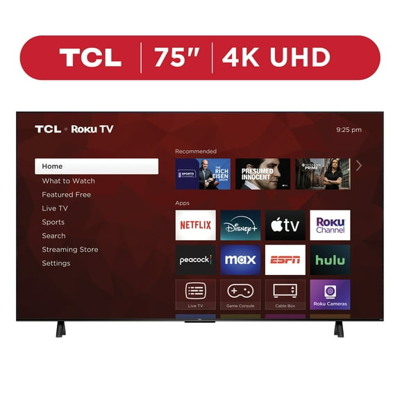TCL 75 Class S4 (75S451) 4K UHD HDR Smart TV with Roku TV