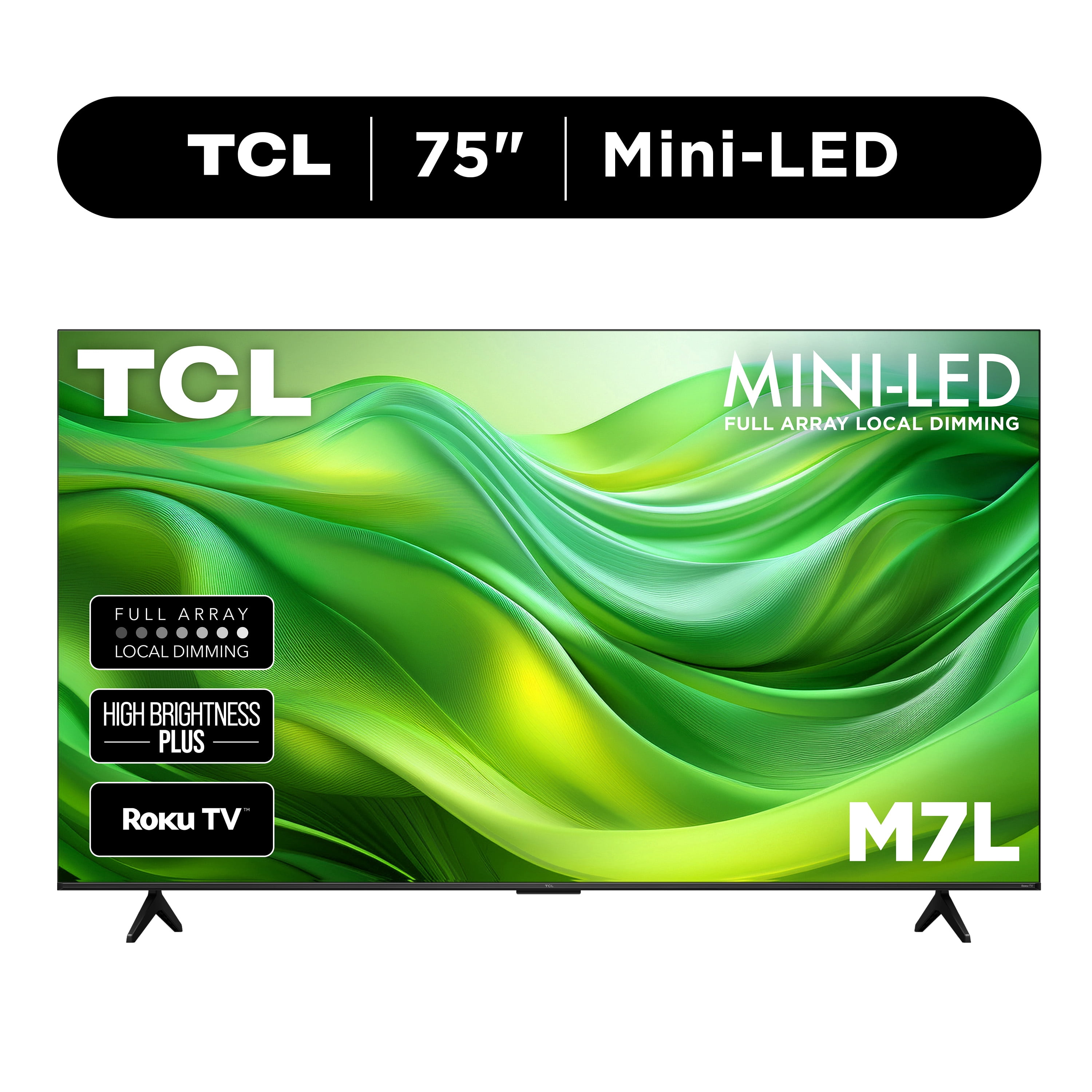 TCL 75 M7L Series Mini LED TV 4K UHD Smart Roku TV (New 2026) - Full Array Local Dimming, High Brightness+, Wide Color Gamut, Game Accelerator 120, Motion Rate 240 with MEMC, Auto Game Mode - 75M7L