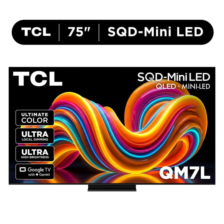 【美品】TCL75Q7C (2026.1.5購入) TCL 75” QM7L Series SQD-Mini LED QLED Smart Google TV (NEW 2026