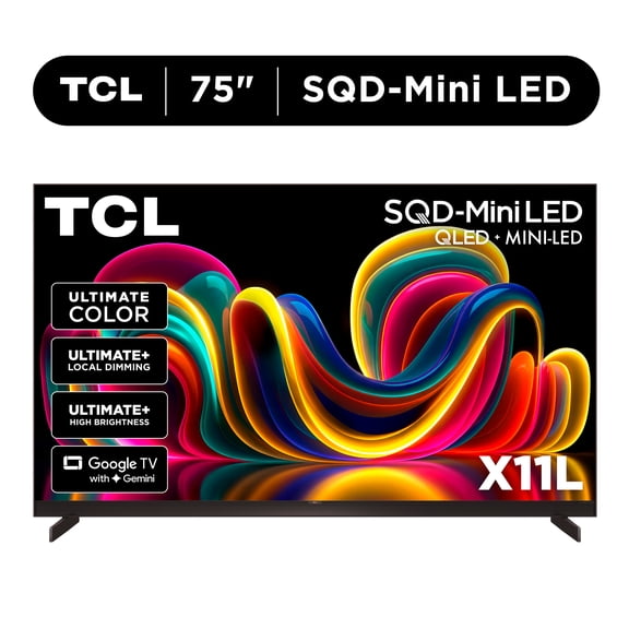 TCL 75 Class X11L Series QLED SQD-Mini LED TV Smart Google TV (NEW 2026) - Deep Color System with Super QLED, Up to LD20000 Precise Dimming Series, Up to HDR10000 Peak Nits, UltraThin Depth - 75X11L