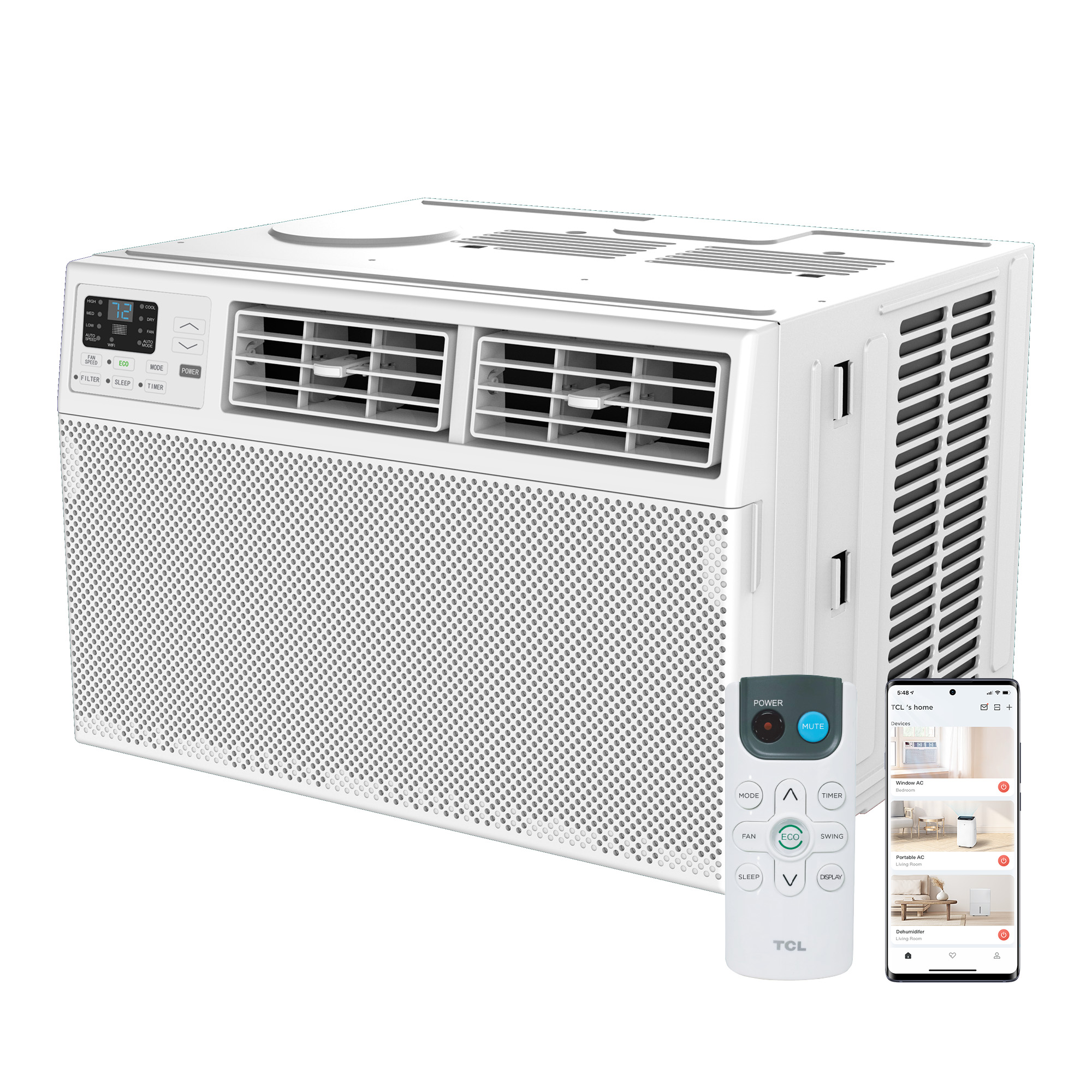 Tcl H8w24w 8 000 Btu Smart Window Air Conditioner Wide Ac Room With