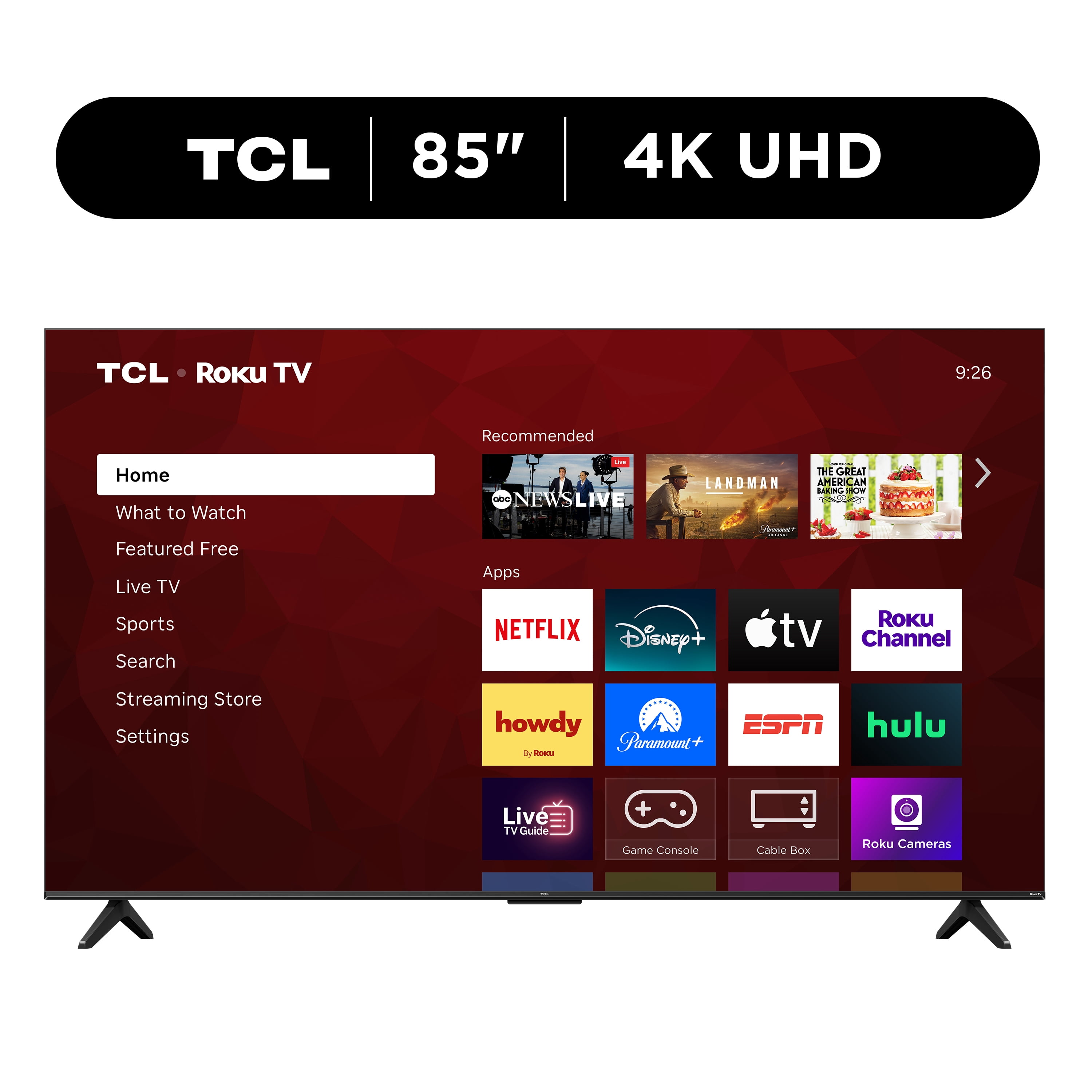 TCL 85" 4K UHD Smart Roku TV - 85S41BR