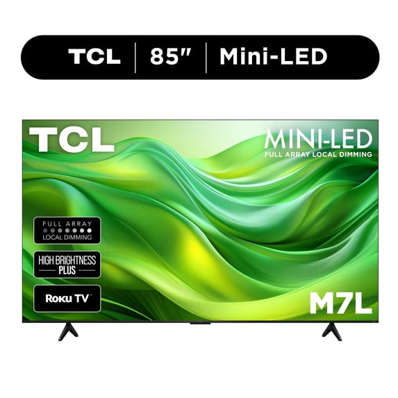 TCL 85” M7L Series Mini LED TV 4K UHD Smart Roku TV (New 2026) - Full Array Local Dimming, High Brightness+, Wide Color Gamut, Game Accelerator 120, Motion Rate 240 with MEMC, Auto Game Mode - 85M7L