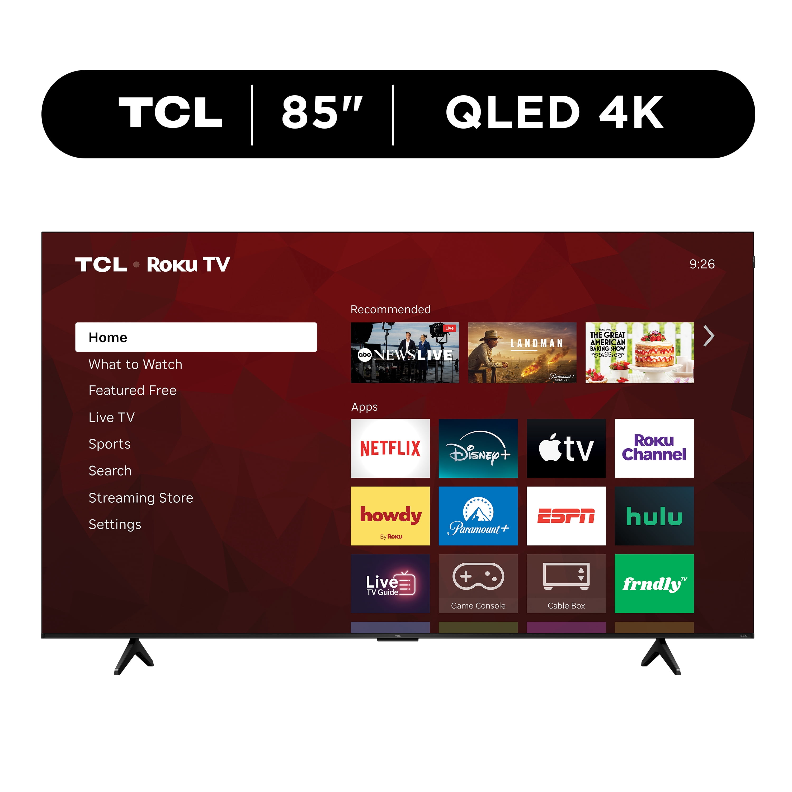 TCL 85C69B – 85-inch 4K QLED Smart TV, DVB-T2, Direct-LED, Titanium, PPI 3200