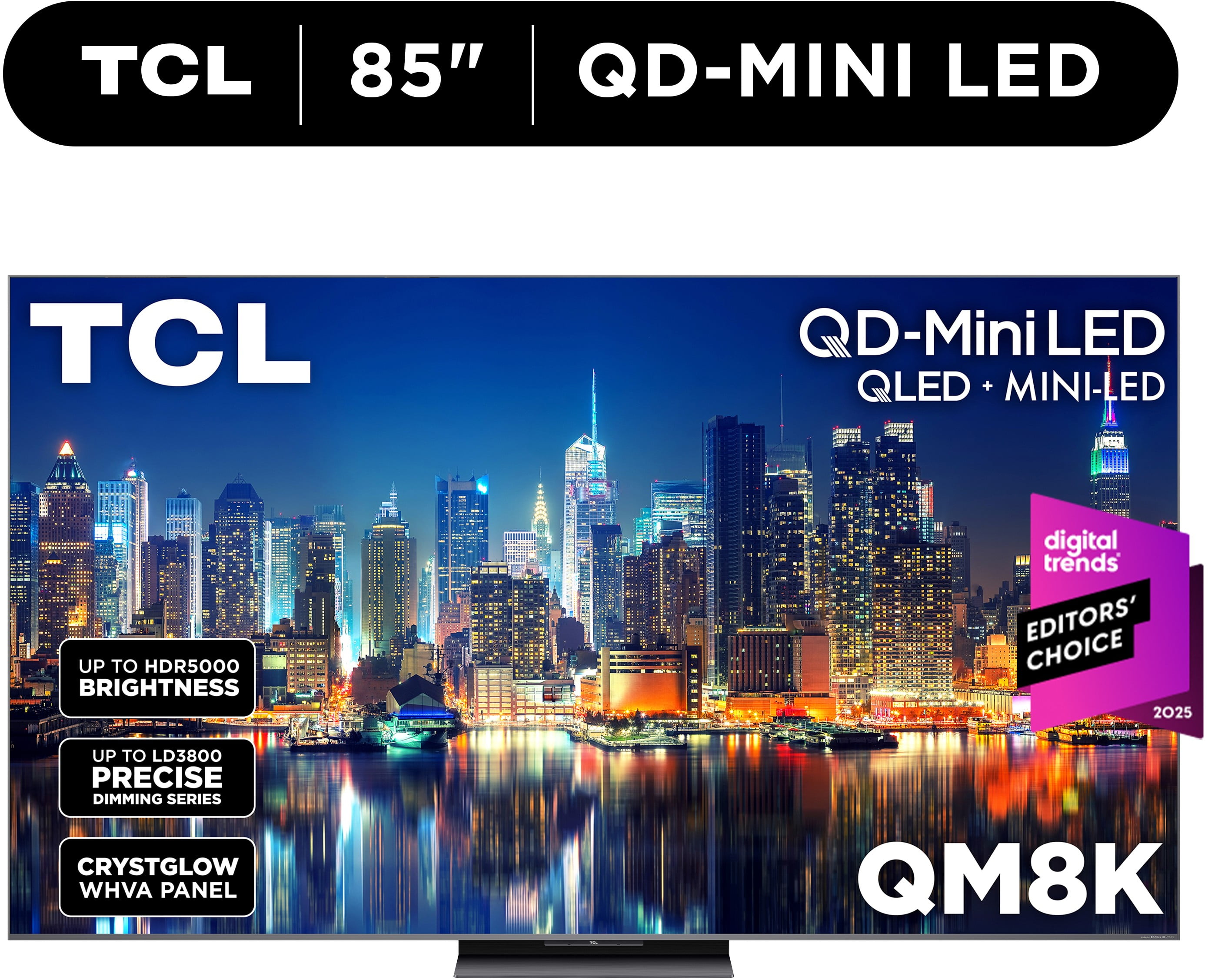 TCL 85" QM8K Series QD-Mini LED QLED 4K UHD Smart TV with Google TV (NEW 2025) 85QM8K
