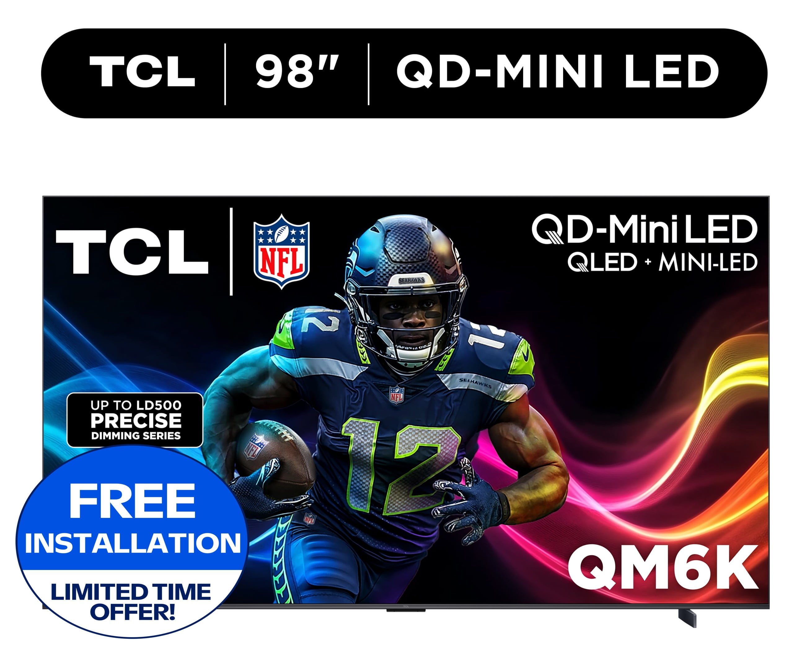 TCL 98" QM6K Series QD-Mini LED QLED 4K UHD Smart TV with Google TV (NEW 2025) 98QM6K