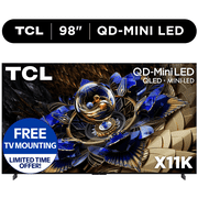 Open Box TCL 98-Inch X11K Series QLED 4K Smart QD-Mini LED TV with Google TV NEW 2025 - Halo Control System, LD14000 Precise Dimming Series, HDR 6500 Nits Peak, Audio by Bang & Olufsen - 98X11K