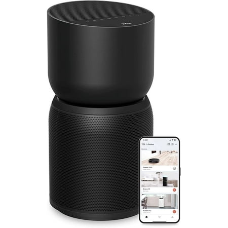 TCL - Breeva A3 246 Sq. Ft. Smart True HEPA Air Purifier - Black